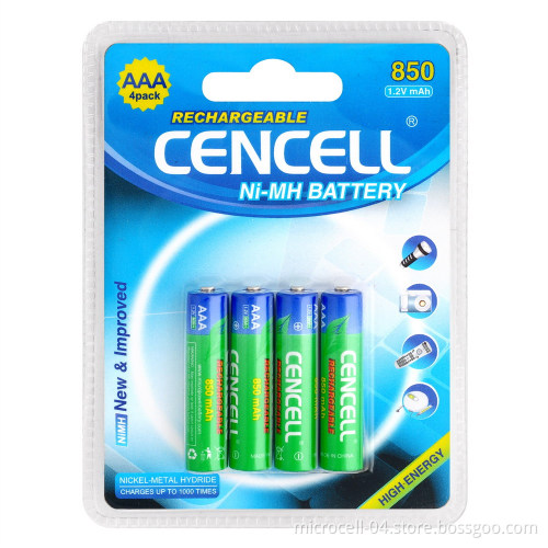 Rechargeable Battery Ni-MH AAA 850mAh